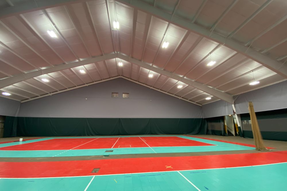 backdrop curtains and indoor sports safety netting