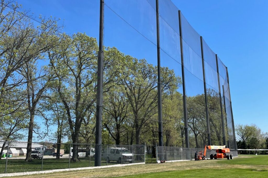 NET STOP Rete Da Calcio Multifunzionale Per Giardino – Barriera Anti-pallone In Nylon, 6.4x3m (M) O 8.8x3m (L), Resistente UV